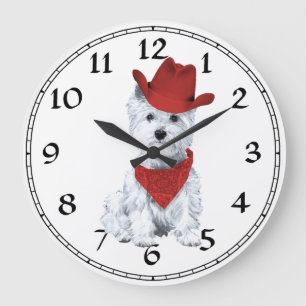 Horloge Terrier West Highland Blanc