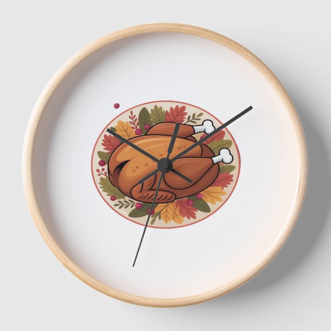 Horloge Thanksgiving Roast Turkey - Festive Holiday Feast (Recto)