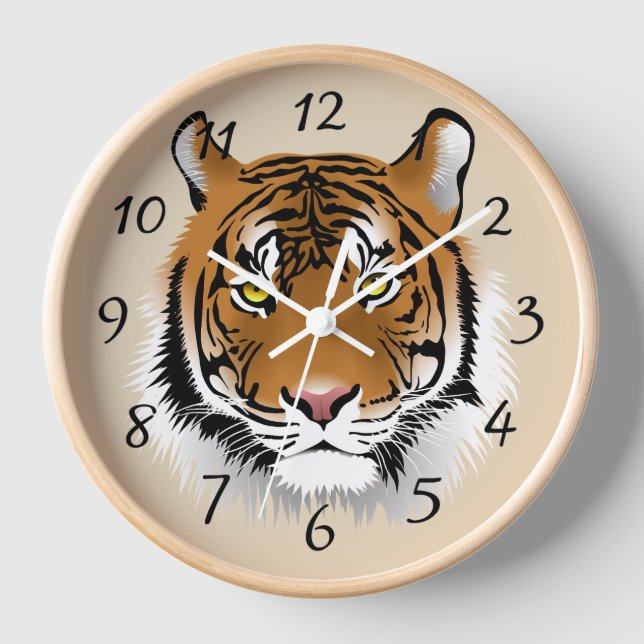 Horloge Tiger Face arrière - plan 24h/24 (Recto)