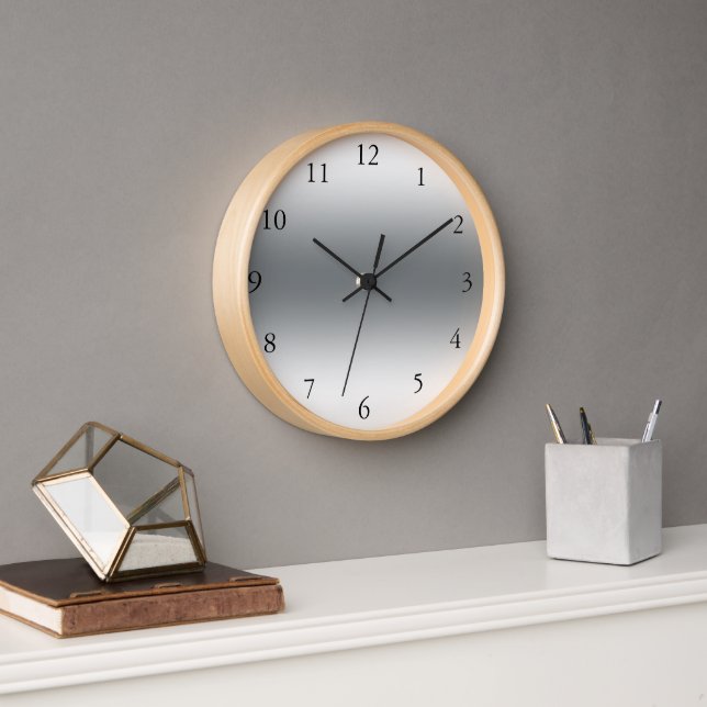 Horloge Tons modernes d'argent tendance (Bureau)