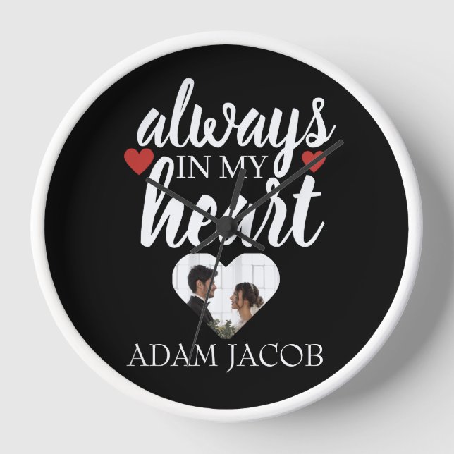 HORLOGE TOUJOURS DANS MON COEUR, COUPLE PERSONNALISER MODÈ (Recto)