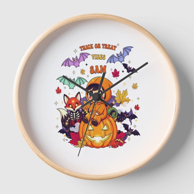 Horloge Tous Réservés Pour Halloween Professeur Ghost (Recto)