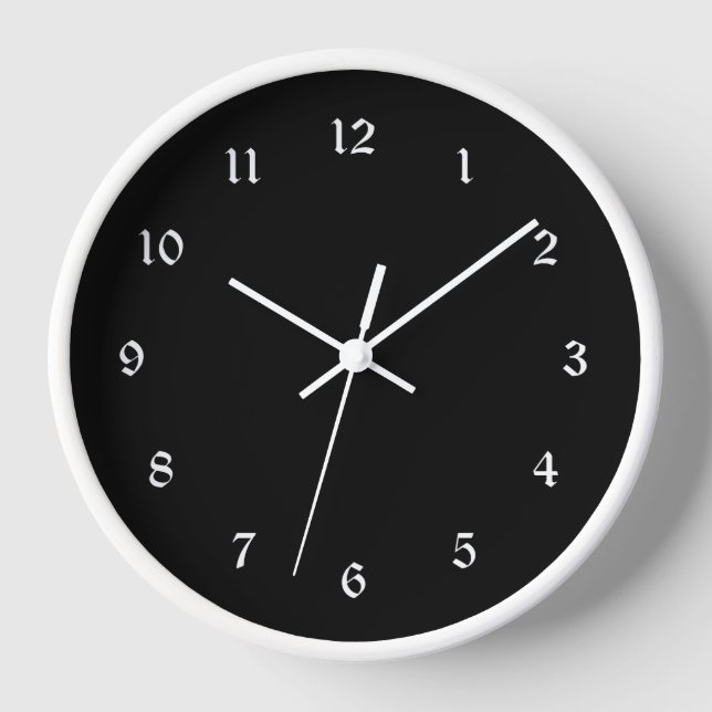 Horloge Tout simplement élégant, noir, blanc, (Recto)