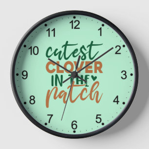 Horloge Trèfle le plus mignon de la parcelle St Patrick-60