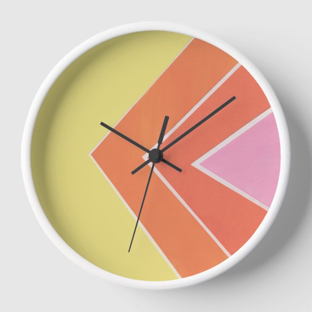 Horloge Triangles Citrus (Recto)