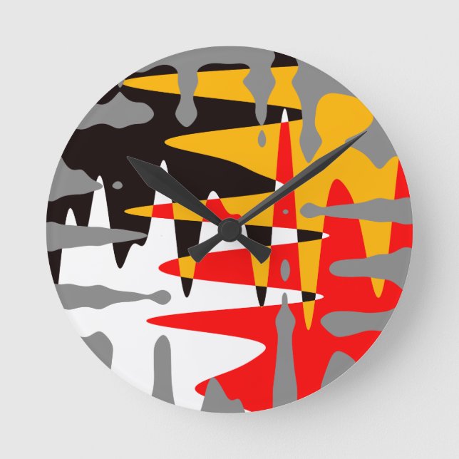 Horloge tribale Moderne Art autochtone Horloges mu (Recto)