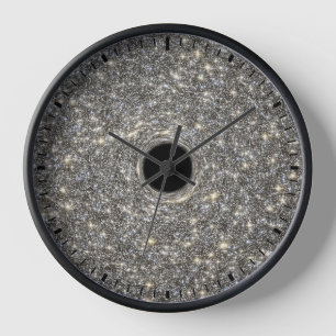 Horloge Trou Noir Supermassif Au Milieu D'Une Galaxie.