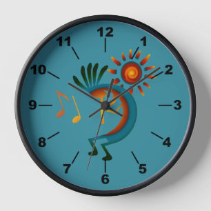 Horloge Turquoise Kokopelli Sun Sud-Ouest