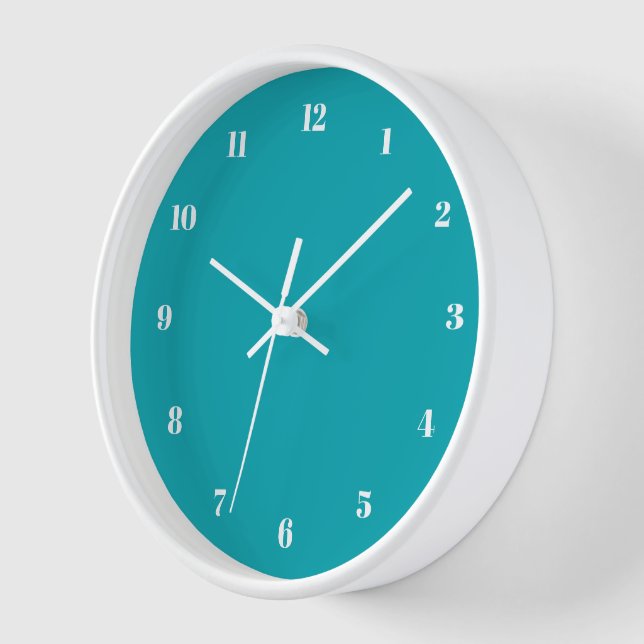 Horloge Turquoise ou Choisissez vos couleurs et vo (Angle)