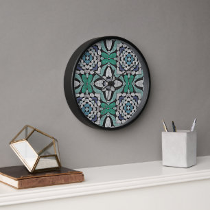 Horloge Turquoise Vert Turquoise Bleu Hip Bohemian Bali Ar