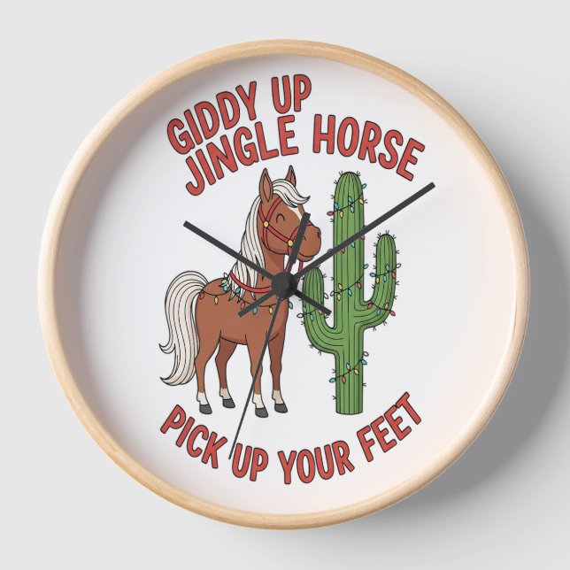 Horloge Un Cheval À Jingle En Plein Air Ramasse Vos Pieds (Recto)