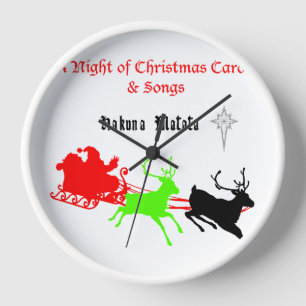 Horloge Une nuit de chants et chants de Noël Hakunamatata