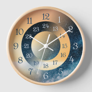 Horloge unique et attrayante 24 heures