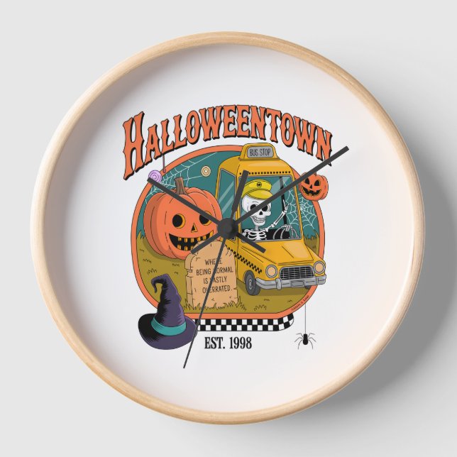Horloge Université citrouille Halloweentown (Recto)