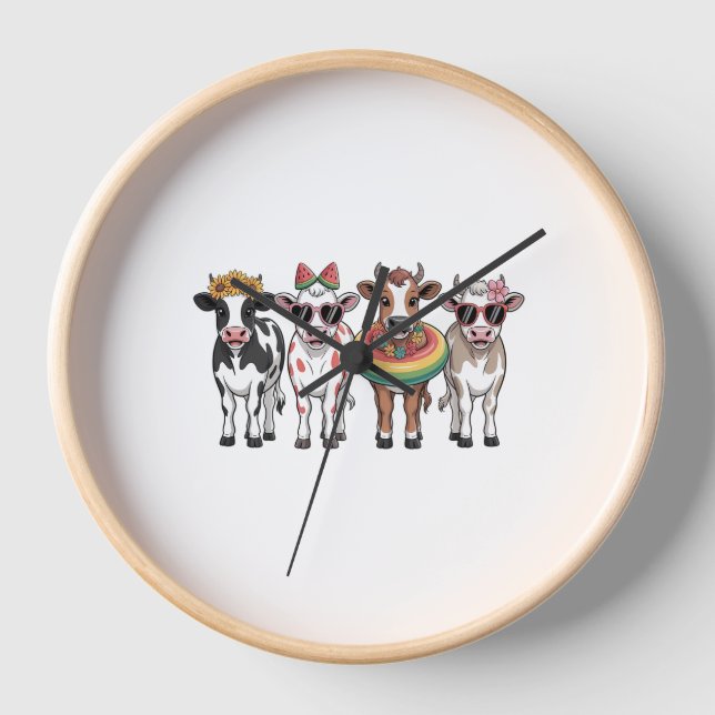 Horloge Vaches d'été, ferme de plage (Recto)