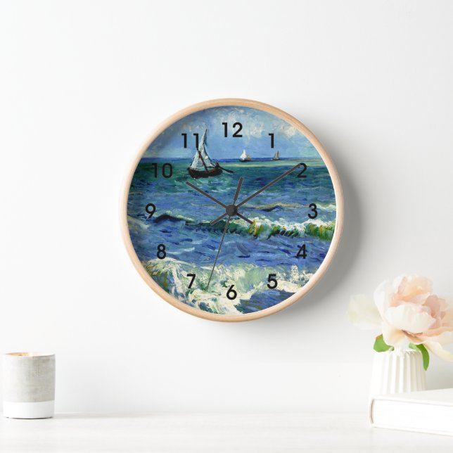 Horloge Van Gogh - Paysage marin (Maison)