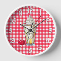 Vanilla Milkshake avec À damiers rouge cerises