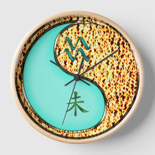 Horloge Verseau & Chèvre de Feu