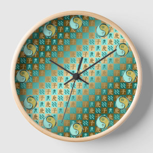 Horloge Verseau & Rat de Métal
