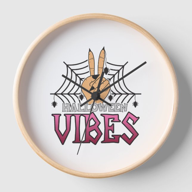 Horloge Vibes d'Halloween, Halloween, Effrayant, Costume (Recto)