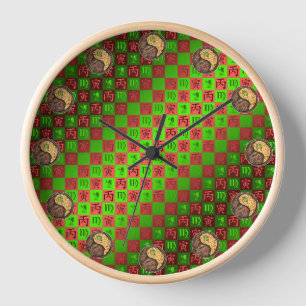 Horloge Vierge & Tigre de Feu