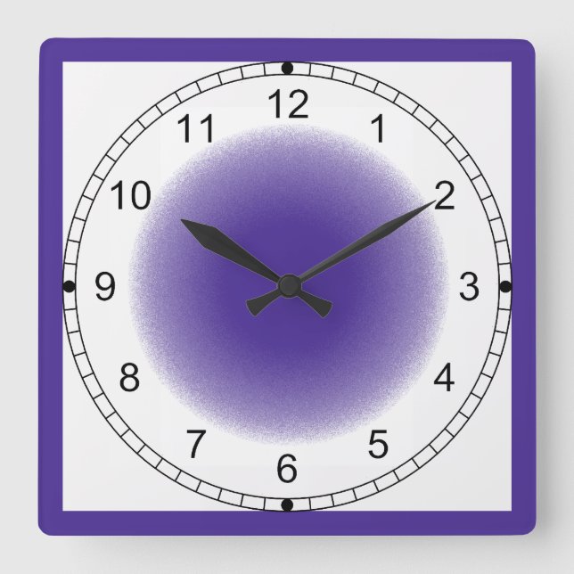 Horloge - Vignette violette avec cadre (Recto)