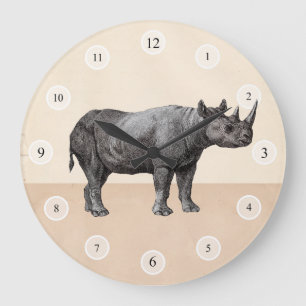 Horloge vintage de rhinocéros