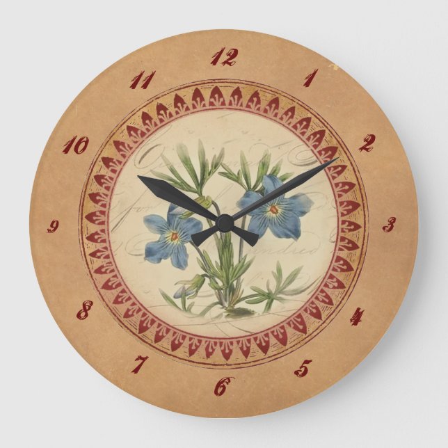 Horloge vintage de violettes (Recto)