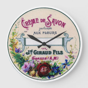 horloge vintage étiquette à savon français