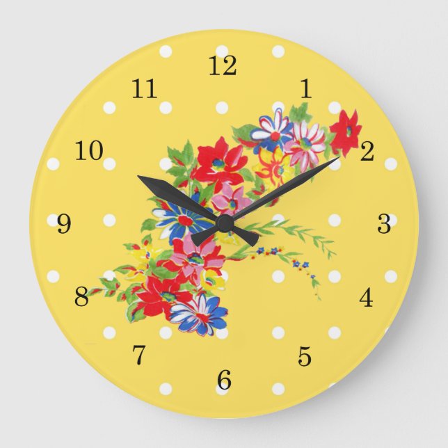 Horloge vintage florale (Recto)