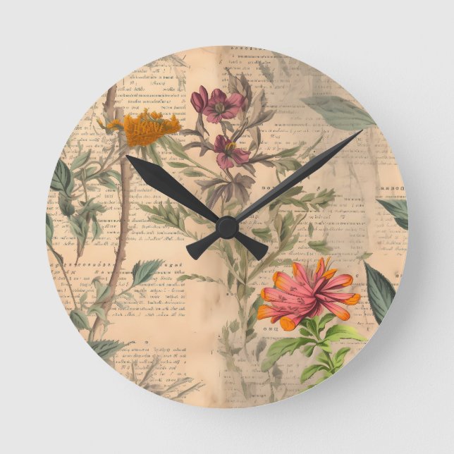 Horloge vintage florale (Recto)