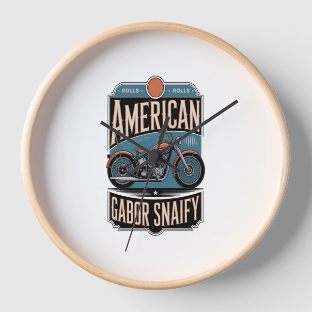 Horloge Vintage moto américain (Recto)