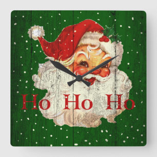 Horloge vintage rétro Ho Ho Ho Santa Claus