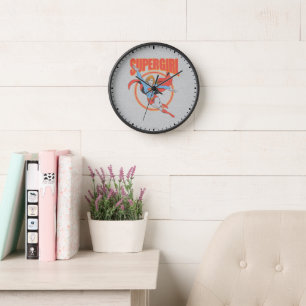 Horloge Vrai Vintage Supergirl Flying Graphic