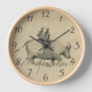 Horloge Water Buffalo Enfants Chinois Ox Année Anniversair
