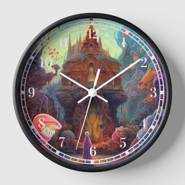 Horloge Weight Déplaisant House Surreal Art (Recto)