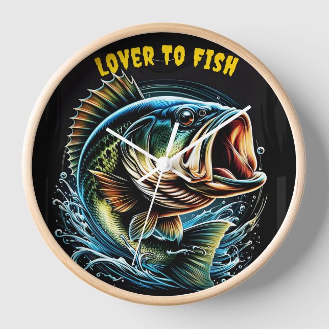 Horloge Whimsical Fishy A Mouthy Design (Recto)