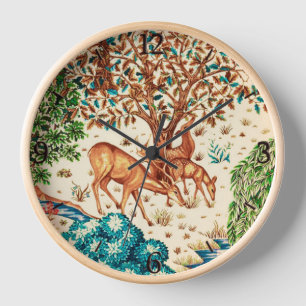 Horloge William Morris Cerf au bord d'un ruisseau Fond bei