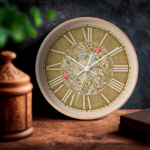 Horloge William Morris Golden Lily Classique Victorien