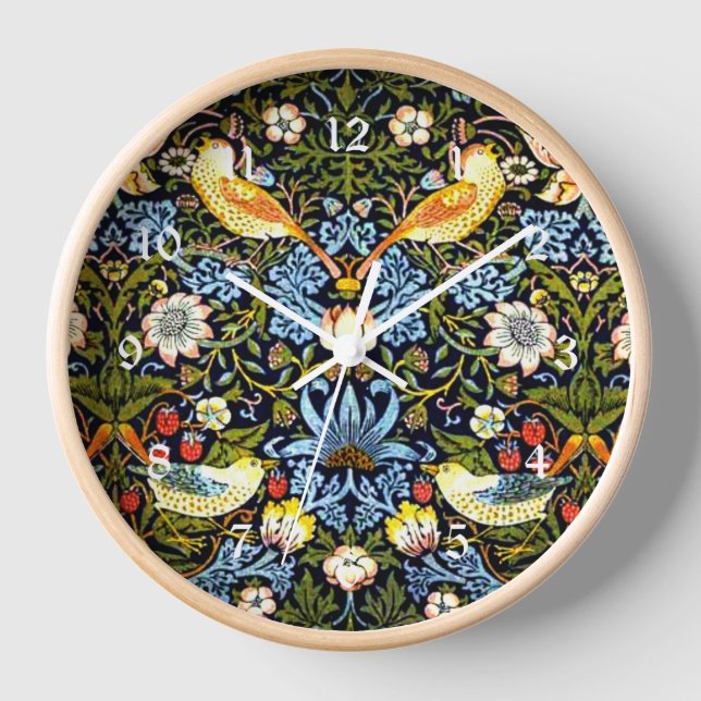 Horloge William Morris, Strawberry Thief (Recto)