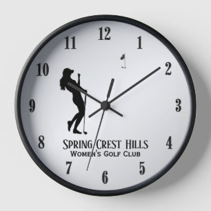 Horloge Women's Golf Two Lines Texte personnel
