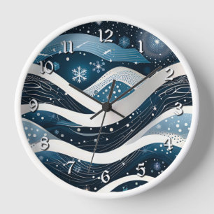 Horloge Wonderland hivernal Abstrait