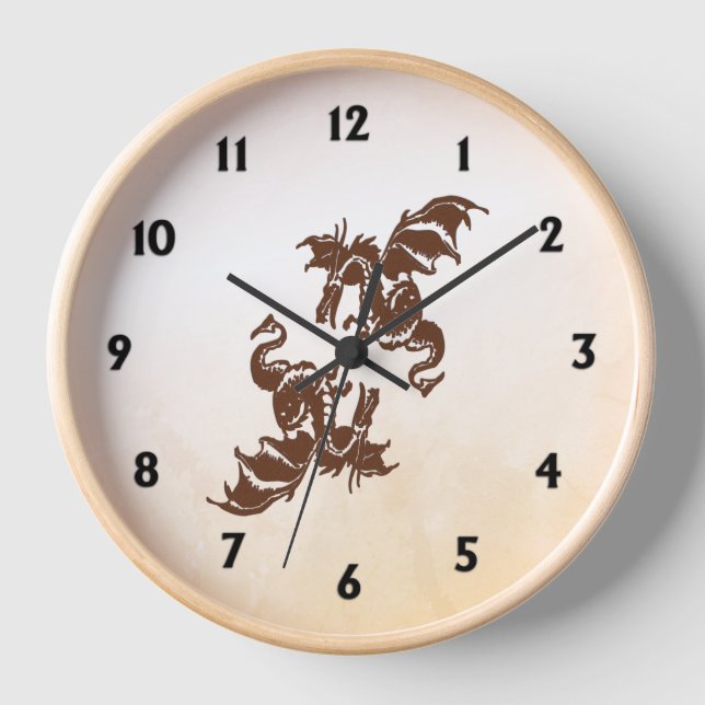 Horloge Yin Yang Dragons (Recto)