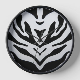 HORLOGE ZEBRA STRIPES ABSTRAITES