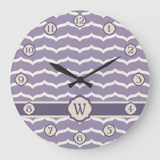 Horloge Zigzag fleurie (Recto)