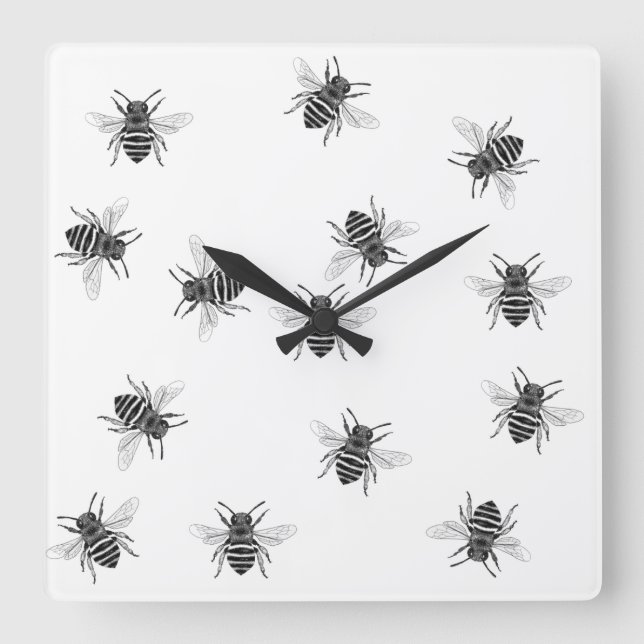 Horloges Abstraites - Honeybee Arrière - plan blan (Recto)