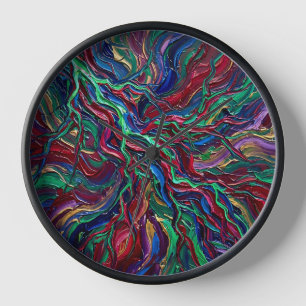 Horloges Artistiques Abstraites Ton de Bijou Éclai