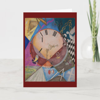 Horloges - Carte de voeux/blanc à l'intérieur