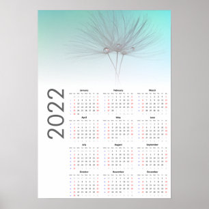 Horloges Dandelion Calendrier 2022 Poster