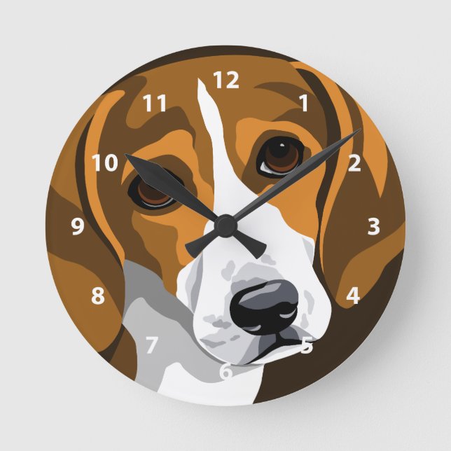 Horloges de beagle pour des amoureux de les chiens (Recto)